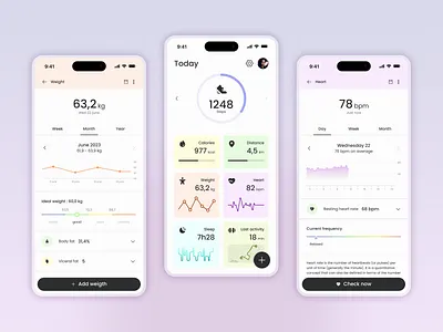 Health Monitor App app concept mobile ui