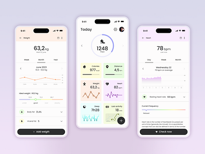 Health Monitor App app concept mobile ui