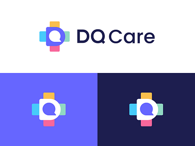 DQ Care Logo designs II app branding design graphic design illustration logo typography ui ux vector