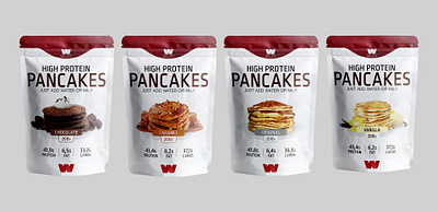 High Protein Pancakes Package/branding branding food logo package protein sport