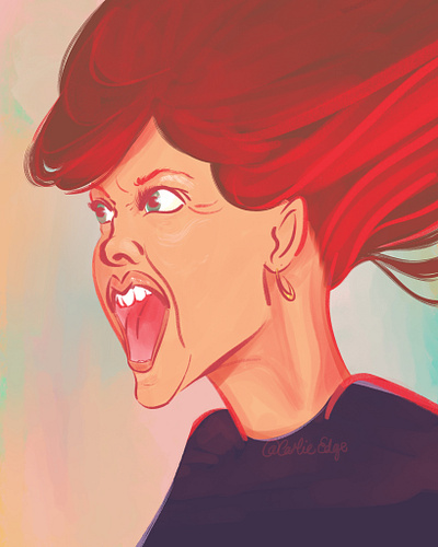 Expression angry art artist colourful design digitalart drawing drawingpeople expression faces female illustration illustrator ipad myart new procreate shouting uk illustrator welsh