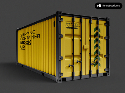 Shipping Container Mockup Vol. 3 advertising box branding container download marketing mockup pixelbuddha presentation psd shipment shipping