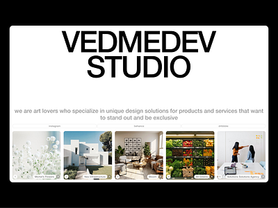 Vedmedev Studio agency composition layout space studio typography ui website