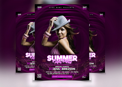 SUMMER PARTY FLYER club flyer dj flyer event flyer festival flyer flyer design modern flyer night night club party night flyer party flyer summer summer festival summer flyer