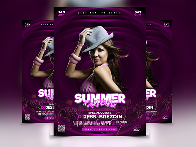 SUMMER PARTY FLYER club flyer dj flyer event flyer festival flyer flyer design modern flyer night night club party night flyer party flyer summer summer festival summer flyer