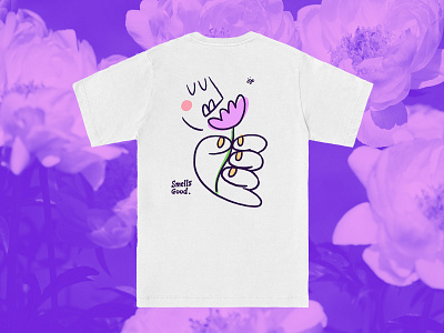 Smells Good flowers graphic design graphic tee illustration procreate