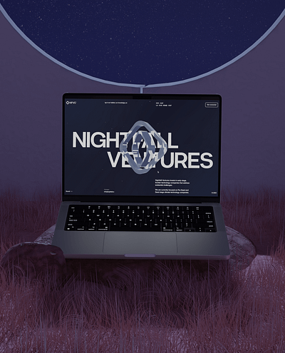 Nightfall VC - Landing Page 3d motion graphics ui