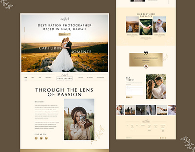 Wedding Photography (Website Template) graphic design photography ui ux web design website