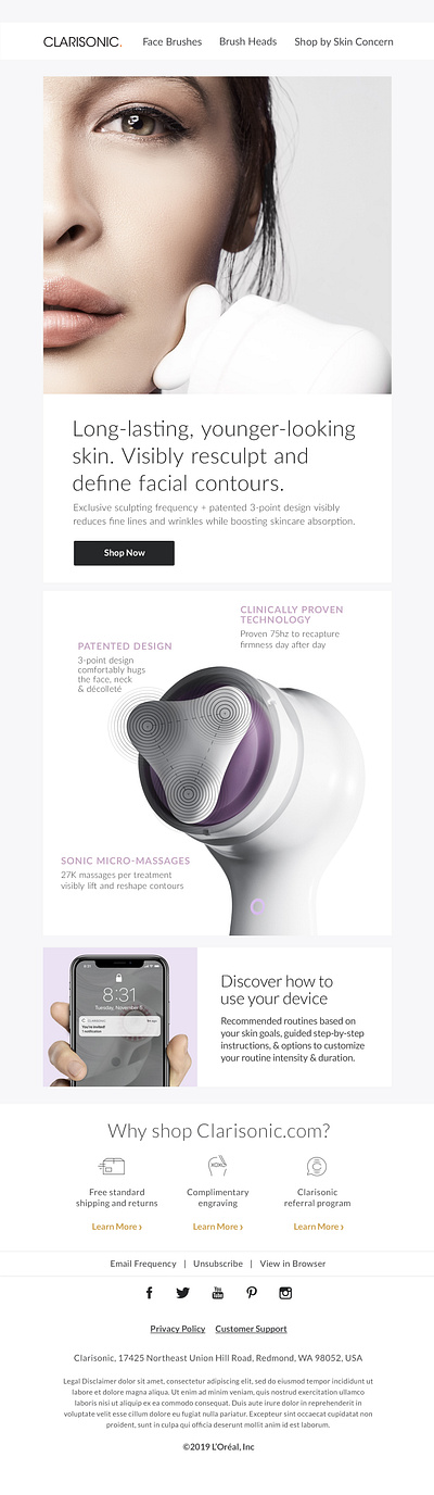Clarisonic | Email Marketing branding design digital email graphic design product