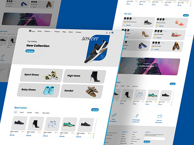 Shoe Store Concept desigb shoe shoe shop shoes shop store ui uiux webdesign website