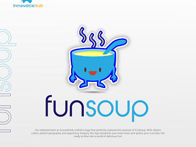 Restaurant logo - funsoup concept design flat fun graphic design illustration logo logo designer logo inspiration logo mark logodesign minimalist logo modern professional sale soup symbol vector