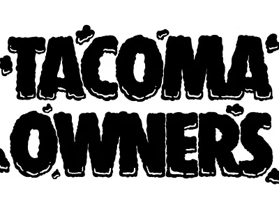Tacoma Owners Sticker branding design illustration typography