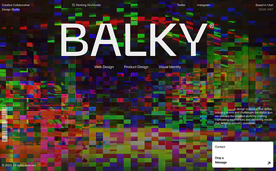 Balky Studio - An experiential design collective 3d animation design ui