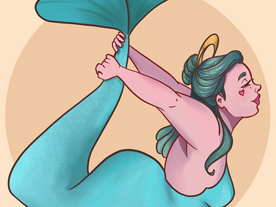 Mermaid #03 adobe fresco digital art digital illustration fat mermaid illustration mermaid mermaid inspiration mermay