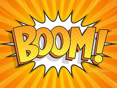BOOM! Comic Style Text Effect Comic Book Text background boom text effect boom! comic text etext effect graphic design halftone oops! sunburst text effect design text haftone effect text style wow!