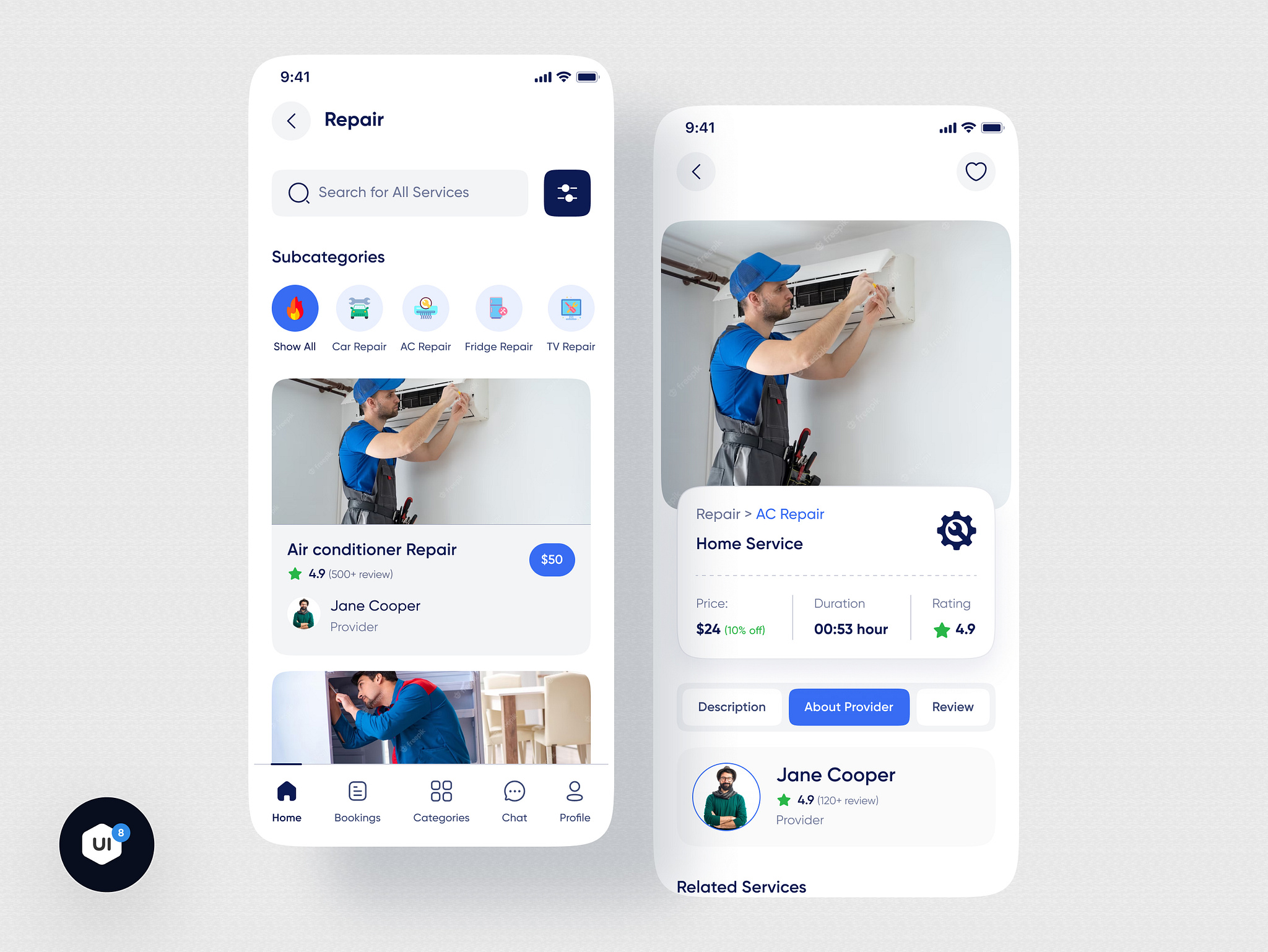 Home Service App Ui Kit by Oyasim Ahmed on Dribbble