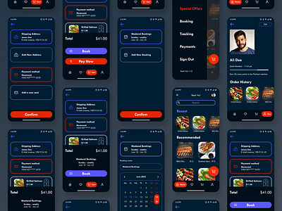 Beef Hut Delivery App - Dark UI 603010 a11y android ios design barbecue bbq app coursera dark mode dark ui design eatery google ux design course high contrast high fidelity prototype mobile app design concept product designer restaurant ux ux research visual design wcag