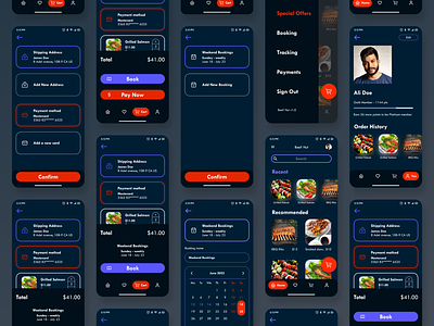 Beef Hut Delivery App - Dark UI 603010 a11y android ios design barbecue bbq app coursera dark mode dark ui design eatery google ux design course high contrast high fidelity prototype mobile app design concept product designer restaurant ux ux research visual design wcag