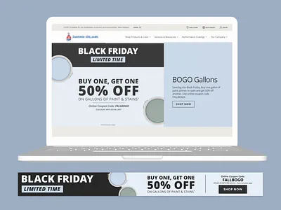 Sherwin-Williams - Black Friday banners black friday digital digital banner display ad paint ui