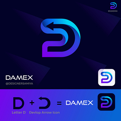 Damex Logo| Modern Logo best logo branding graphic design letter logo logo logo design logofolio minimal logo modern logo