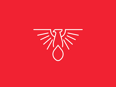Phoenix + Fire logo logotype minimalist phoenix red simple vector