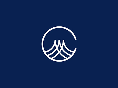 C M abstract emblem isotype letters logo logotype symbol