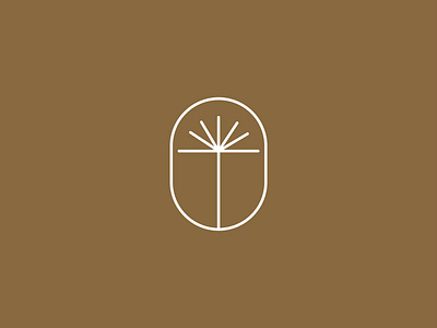 Palm Tree brown lines logo logotype minimalist palm tree simple symbol
