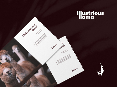 Illustrious Llama Tickets brand brand identity llama minimal simple logo tickets