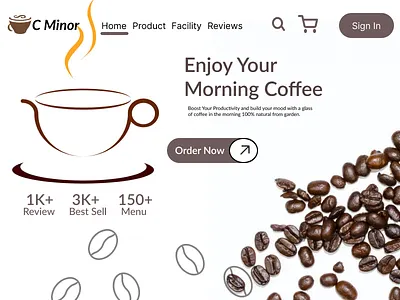 "You're only one sip away from a good mood " ☕ design graphic design illustration landingpage ui ux webdesign website
