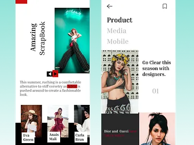 Fashion App branding design prototype ui ux