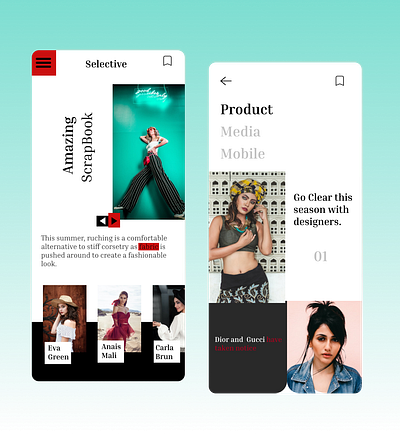Fashion App branding design prototype ui ux