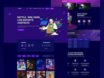 E-Sports Landing Page app design e sports illustration landing page ui uiux design ux web design