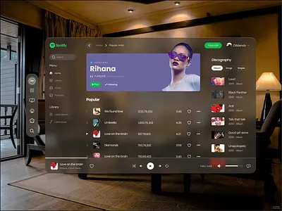 Vision Pro - Spotify design #015 apple vision pro spatial spatial design spotify spotify spatial vision pro web design
