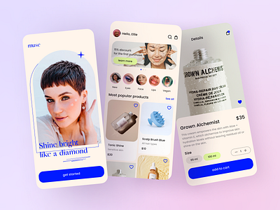 Muse - Beauty Product Shopping App app beauty cosmetic ecommerce ios product design shop ui user experience ux uxui design