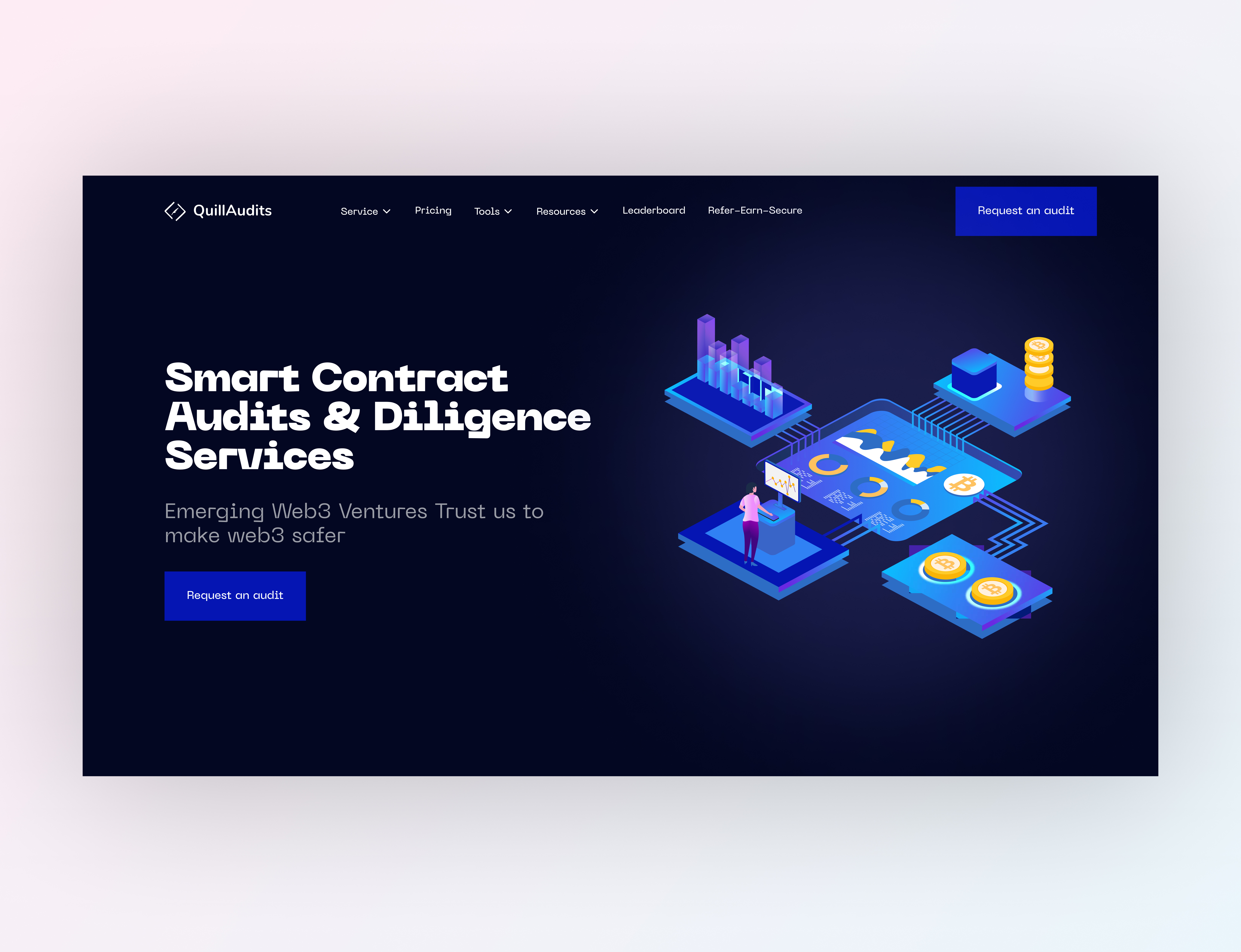Website Concept for QuillAudits design graphic design ui
