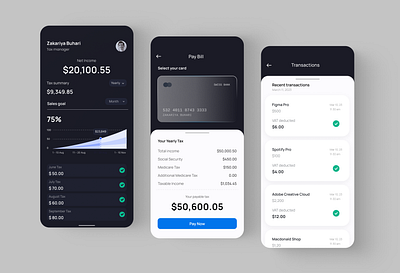 Tax manager mobile app app application design interface management mobile mobile app product design tax ui uiux uiux design uiuxdesign ux