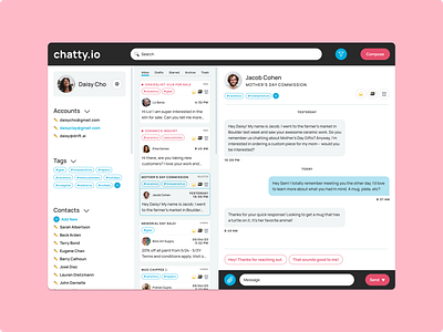 Chatty.io - A Desktop Email App ai app chat desktop email