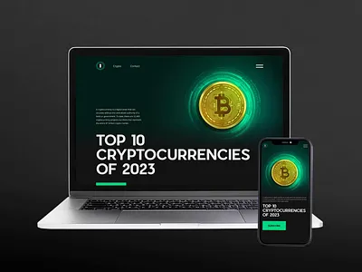 Landing Page For Cryptocurrency Blog branding motion graphics ui uiux ux web design
