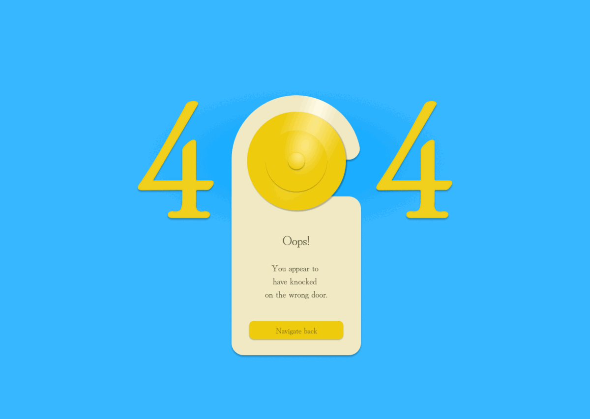 404 Not Found Page for Hotel Website 404 animation creative design display figma hina mincho hotel minimal motion graphics simple ui ux web design website design