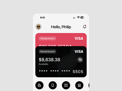 Bank App Redesign design ui uidesign uiux