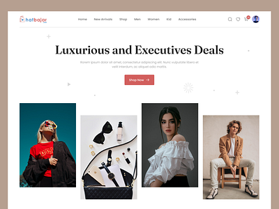 Hatbajar - Landing page design creative agency creative agency ui creative design design ecommerce ecommerce website fashion fashion ecommerce fashion landing page illustration landing page landing page design online business online store trendy design ui ui ux design uidesign webdesign website design