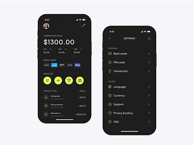 Finance app ui app design finance ui