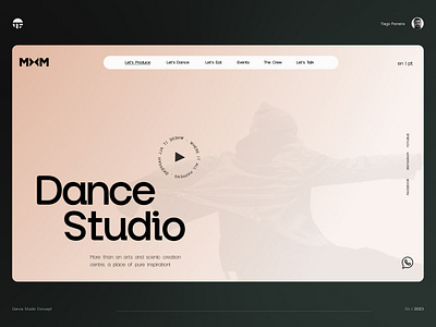 Dance Studio Concept breakdance concept dance design gradient music studio ux website