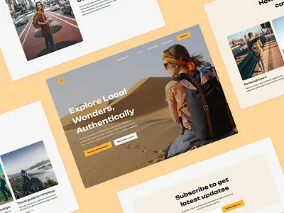 Local travel guides website design ui ux web design