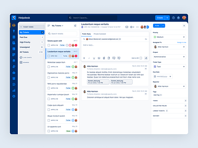 Ticketing - Capacity Helpdesk automation b2b chat clean design helpdesk messenger product design saas saas design software software design ticket ticketing ticketing system ui ui design ux ux design web app