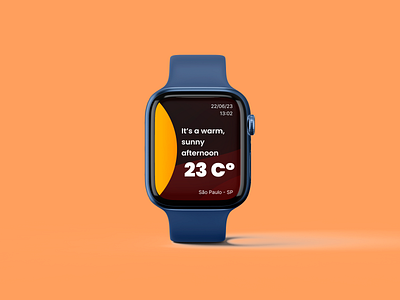 Weather Smartwatch App app apple design figma illustration interface minimalist smartwatch typography ui ux watch weather xd