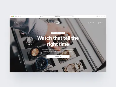 Watch Website Exploration design landing page landing page ui ui ui ux ui ux design uidesign uiux ux uxdesign watch website website website design website ui