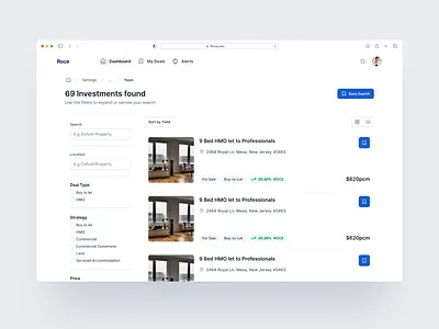 Search Result Page for a Real Estate website design real estate real estate website saas design ui ui ux ui ux design uidesign ux uxdesign