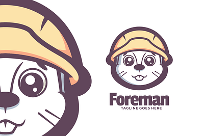 Foreman animal branding cute mascot design graphic design illustration logo ui vector