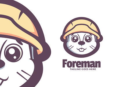 Foreman animal branding cute mascot design graphic design illustration logo ui vector